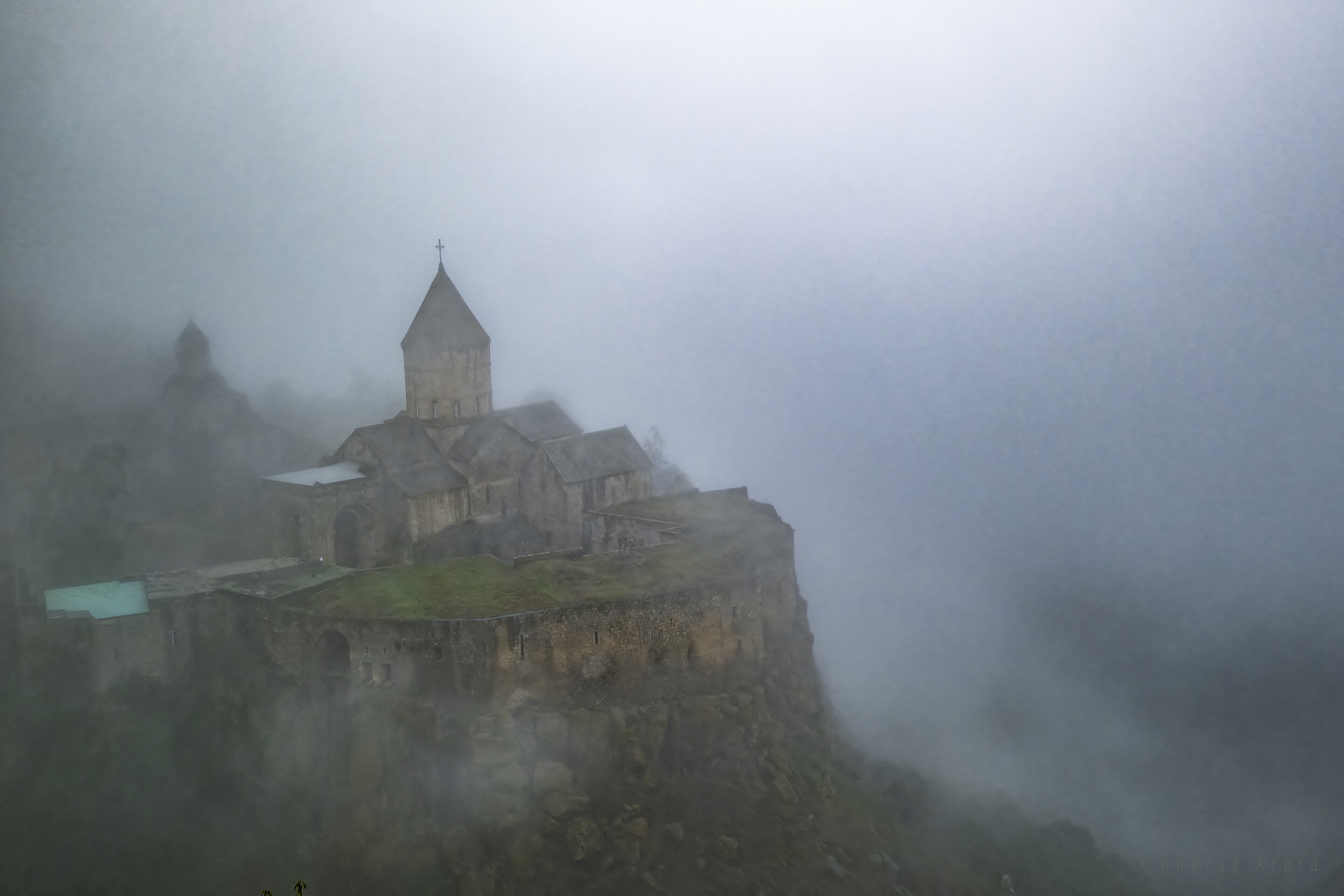 Foggy Morning at Tatev Monastery, Armenia