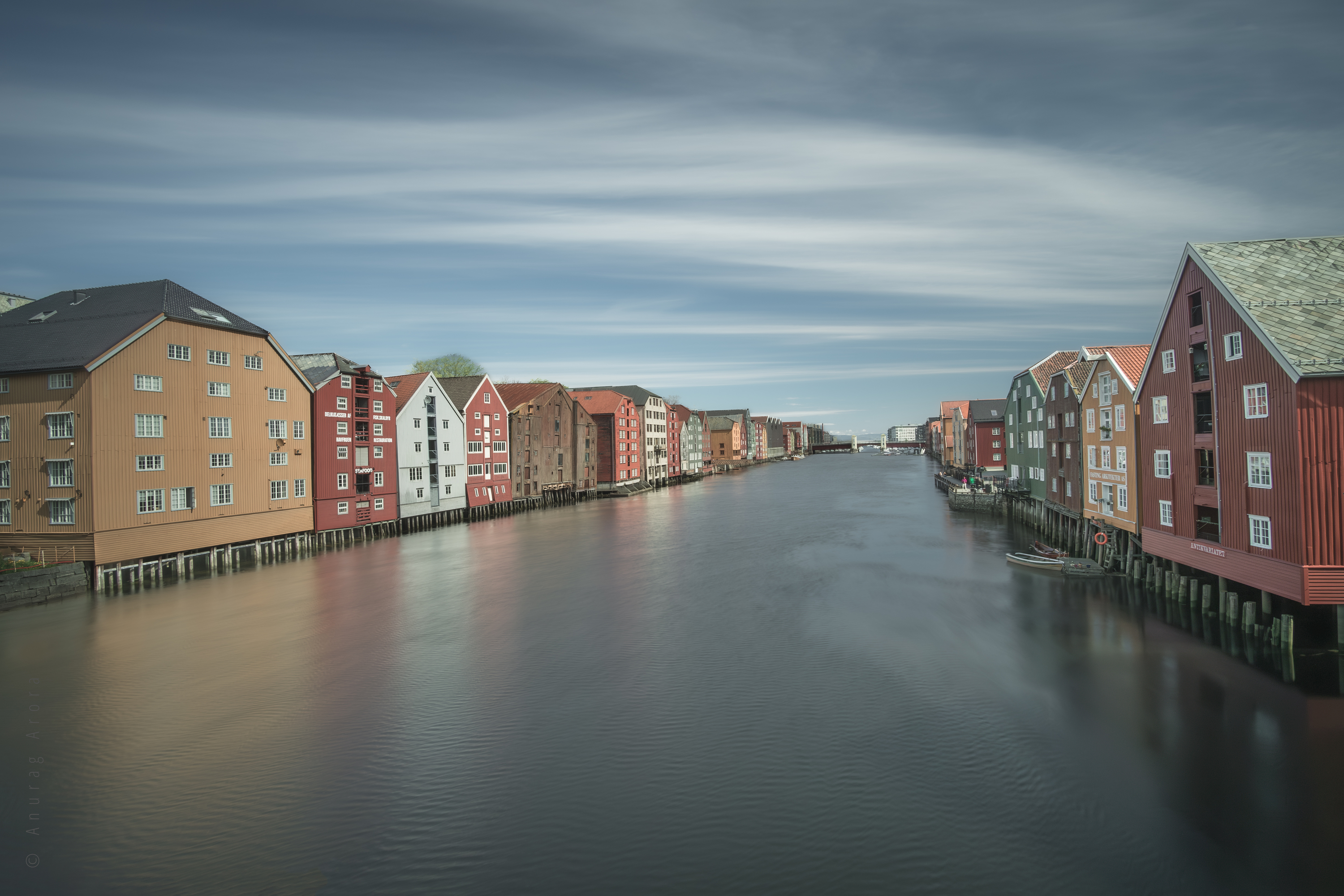 Houses Overlooking River Nidelva, Trondheim, Norway
