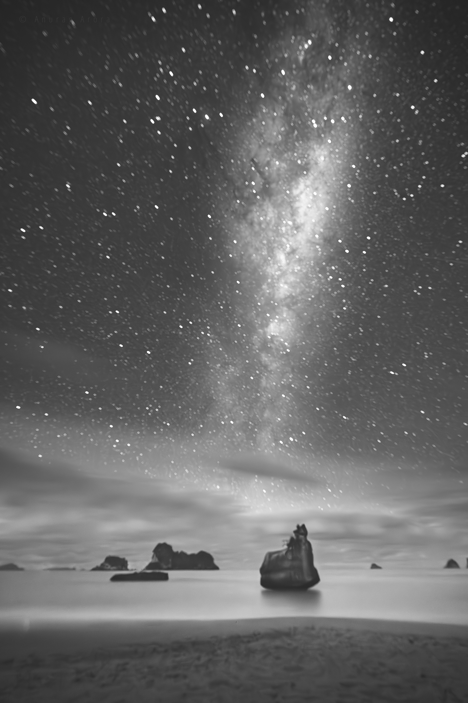 The Milky Way over Sphinx Rock, New Zealand